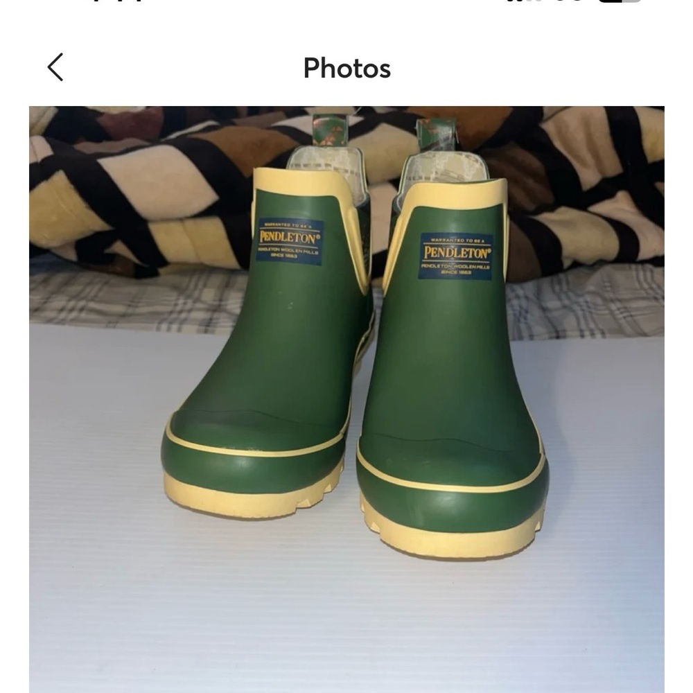 Pendleton womens Forest Green and Mustard Boots